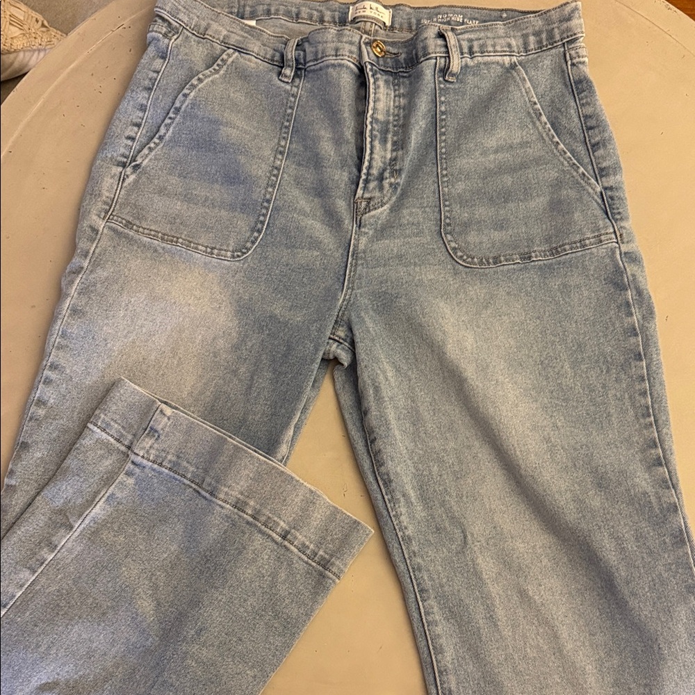 Nicole Miller Light Blue Straight Leg Jeans